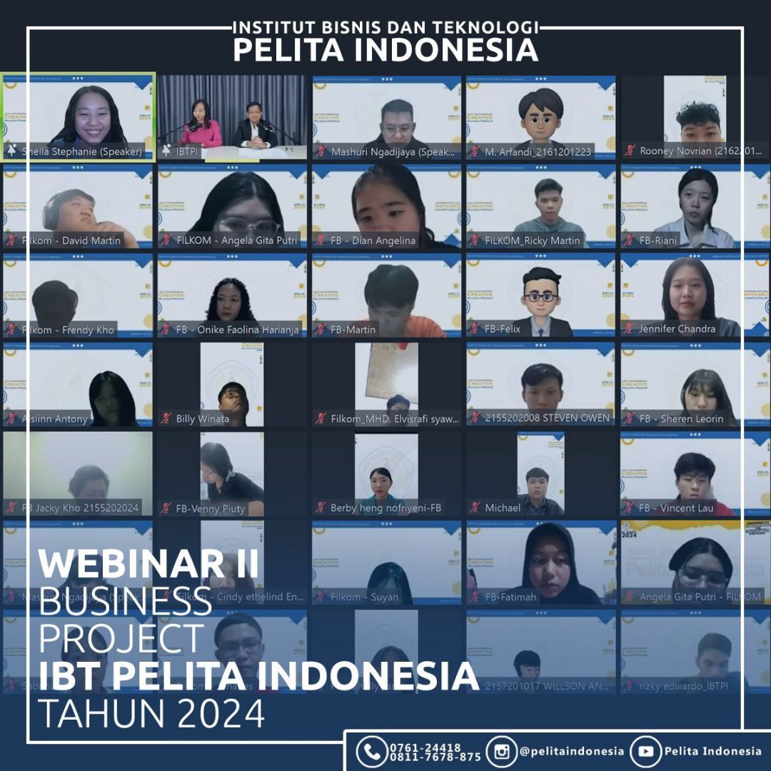 Webinar Internasional Ke-2 Program Business Project IBT Pelita Indonesia