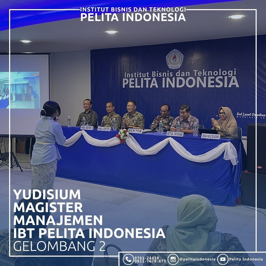 Magister Manajemen IBT Pelita Indonesia Gelar Yudisium Pertama Setelah Raih Akreditasi Unggul