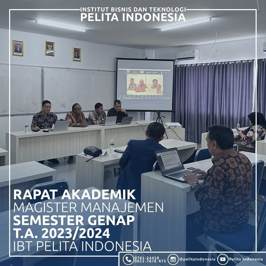 Rapat Akademik Magister Manajemen IBT Pelita Indonesia Bahas Persiapan Perkuliahan