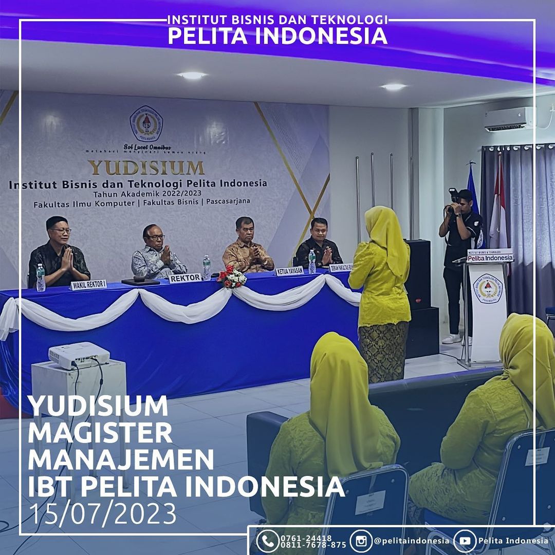 Pascasarjana IBT Pelita Indonesia Gelar Yudisium Mahasiswa Magister Manajemen